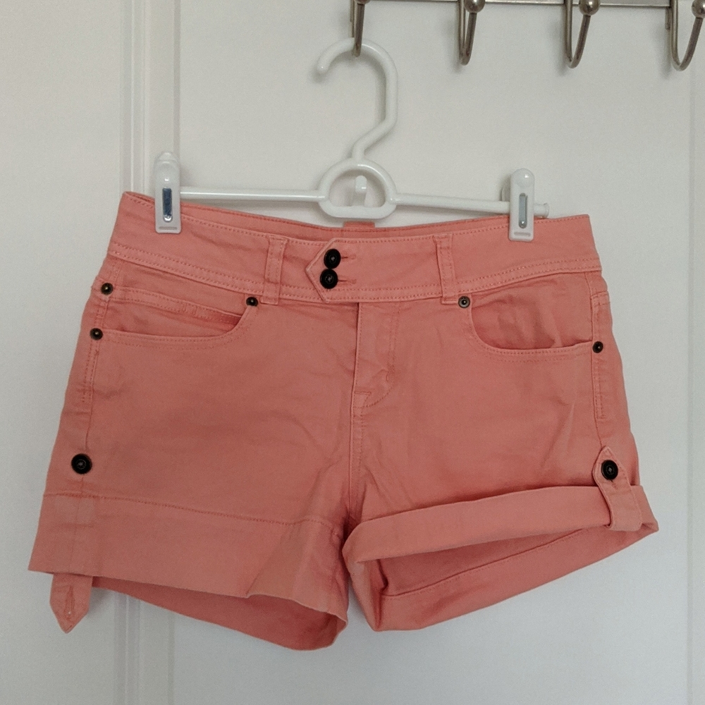 LAST CHANCE! Coral roll-up shorts